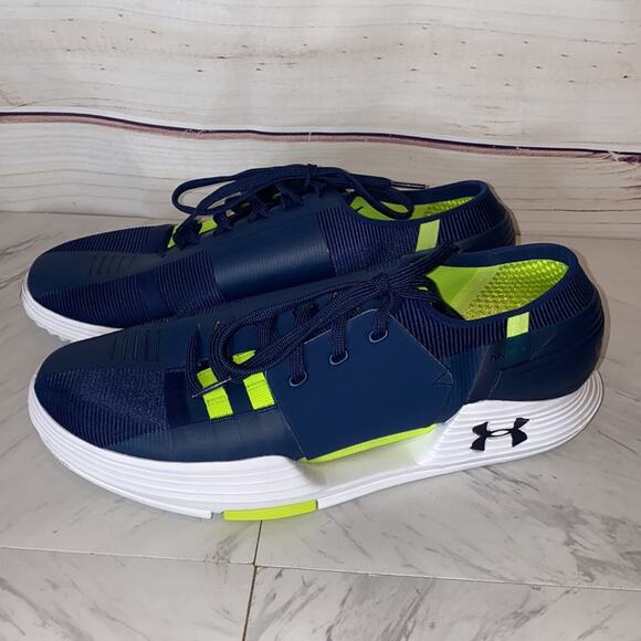Under Armour Speedform Amp 2.0 Navy & Green Sneakers Size 9 Style 1295773-401 main image 10